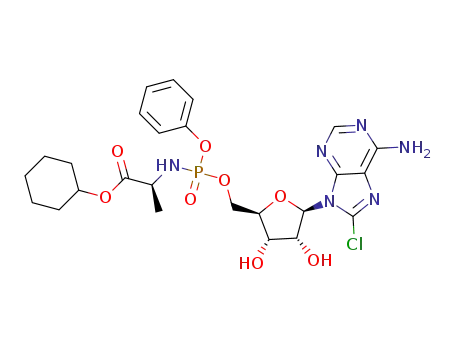 5’-([(cyclohexyloxy-L-alanin-N-yl)phenyl]phosphatyl)-8-chloroadenosine