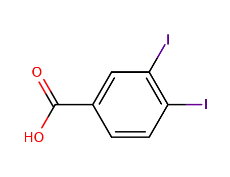 Molecular Structure of 35674-20-5 (3,4-Diiodobenzoic acid)