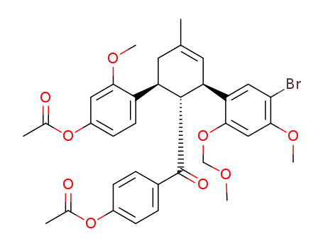4-(4''-acetoxy-5-bromo-2'',4-dimethoxy-2-(methoxymethoxy)-5'-methyl-1',2',3',4'-tetrahydro-[1,1':3',1''-terphenyl]-2'-carbonyl)phenyl acetate