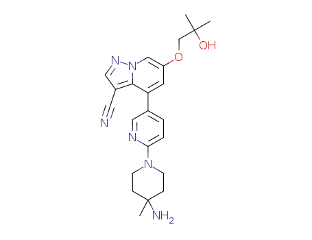 4-(6-(4-amino-4-methylpiperidin-1-yl)pyridin-3-yl)-6-(2-hydroxy-2-methylpropoxy)pyrazolo[1,5-a]pyridine-3-carbonitrile