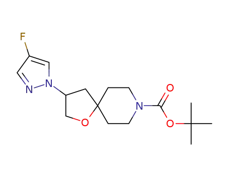 tert-butyl 3-(4-fluoro-1H-pyrazol-1-yl)-1-oxa-8-azaspiro[4.5]decane-8-carboxylate
