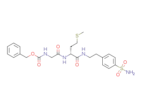 benzyl (R)-(2-((4-(methylthio)-1-oxo-1-((4-sulfamoylphenethyl)amino)butan-2-yl)amino)-2-oxoethyl)carbamate