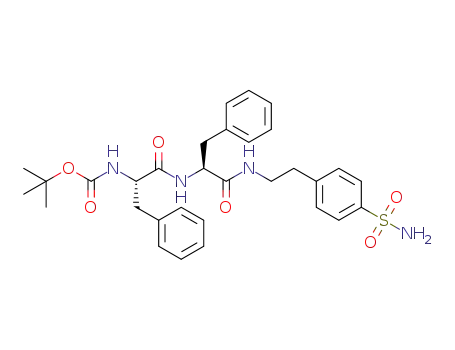 tert-butyl ((S)-1-oxo-1-(((S)-1-oxo-3-phenyl-1-((4-sulfamoylphenethyl)amino)propan-2-yl)amino)-3-phenylpropan-2-yl)carbamate