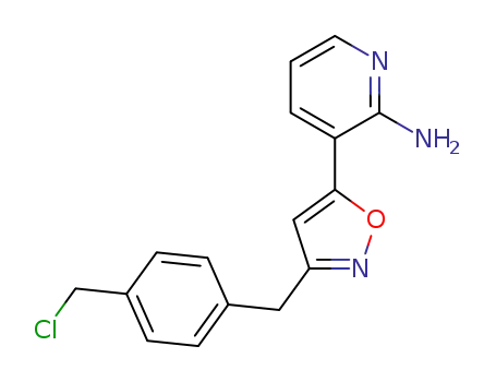 3-(3-(4-(chloromethyl)benzyl)isoxazol-5-yl)pyridin-2-amine
