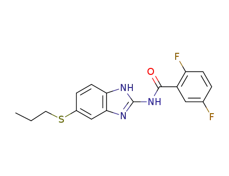 2,4-difluoro-N-(5-(propylthio)-1H-benzo[d]imidazol-2-yl)benzamide