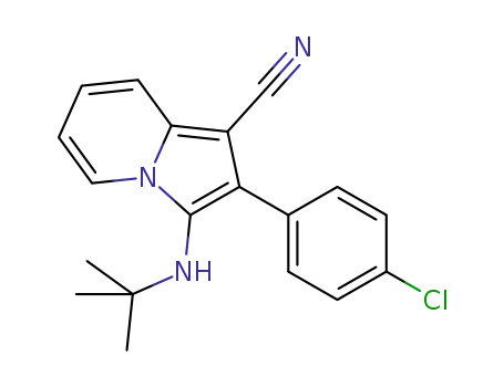 3-(tert-butylamino)-2-(4-chlorophenyl)indolizine-1-carbonitrile