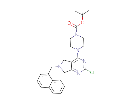 tert-butyl 4-(2-chloro-6-(naphthalen-1-ylmethyl)-6,7-dihydro-5H-pyrrolo[3,4-d]pyrimidin-4-yl)piperazine-1-carboxylate