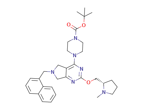 tert-butyl (S)-4-(2-((1-methylpyrrolidin-2-yl)methoxy)-6-(naphthalen-1-ylmethyl)-6,7-dihydro-5H-pyrrolo[3,4-d]pyrimidin-4-yl)piperazine-1-carboxylate