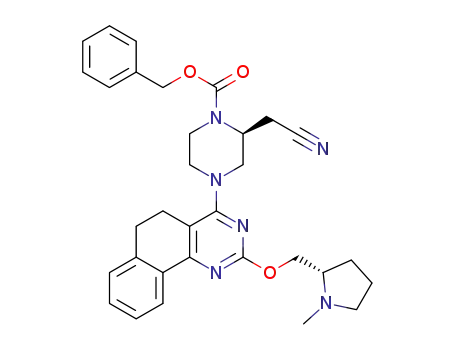 benzyl (2S)-2-(cyanomethyl)-4-[2-[[(2S)-1-methylpyrrolidin-2-yl]methoxy]-5,6-dihydrobenzo[h]quinazolin-4-yl]piperazine-1-carboxylate