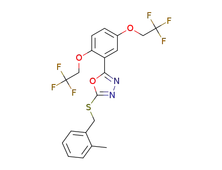 2-(2,5-bis(2,2,2-trifluoroethoxy)phenyl)-5-(2-methylbenzylthio)-1,3,4-oxadiazole