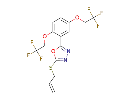 2-(2,5-bis(2,2,2-trifluoroethoxy)phenyl)-5-(allyl thio)-1,3,4-oxadiazole