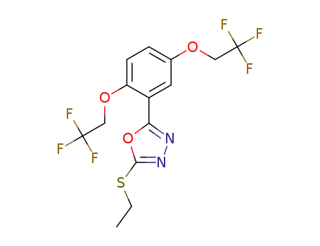 2-(2,5-bis(2,2,2-trifluoroethoxy)phenyl)-5-(ethylthio)-1,3,4-oxadiazole