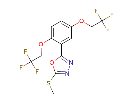 2-(2,5-bis(2,2,2-trifluoroethoxy)phenyl)-5-(methyl thio)-1,3,4-oxadiazole