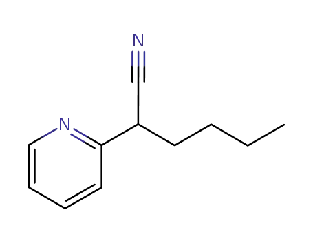 Molecular Structure of 6340-34-7 (2-(pyridin-2-yl)hexanenitrile)