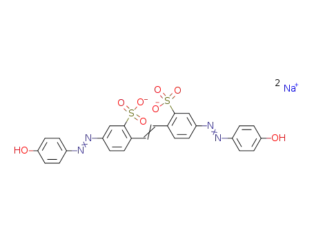 Benzenesulfonic acid,2,2'-(1,2-ethenediyl)bis[5-[2-(4-hydroxyphenyl)diazenyl]-, sodium salt (1:2) cas  3051-11-4