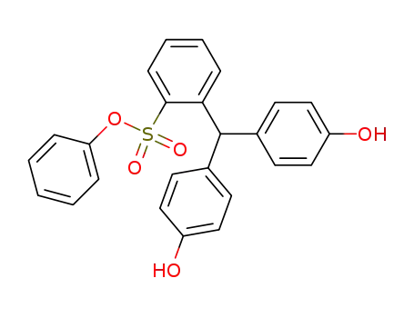 Molecular Structure of 115481-73-7 (bis(4-hydroxyphenyl)(2-(phenoxysulfonyl)phenyl)methane)