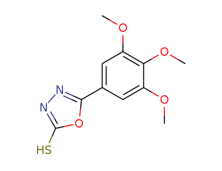23269-92-3,5-(3,4,5-TRIMETHOXY-PHENYL)-[1,3,4]OXADIAZOLE-2-THIOL,D2-1,3,4-Oxadiazoline-5-thione,2-(3,4,5-trimethoxyphenyl)- (8CI); 5-(3,4,5-Trimethoxyphenyl)-1,3,4-oxadiazole-2(3H)-thione