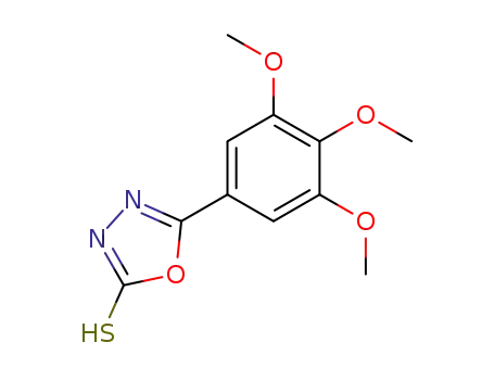 Molecular Structure of 23269-92-3 (5-(3,4,5-TRIMETHOXY-PHENYL)-[1,3,4]OXADIAZOLE-2-THIOL)