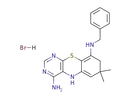 N8-Benzyl-6,6-dimethyl-6,10-dihydro-7H-9-thia-1,3,10-triaza-anthracene-4,8-diamine; hydrobromide