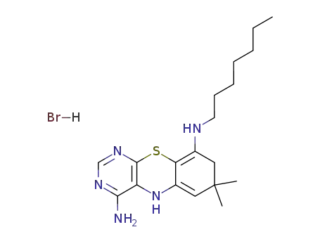 N8-Heptyl-6,6-dimethyl-6,10-dihydro-7H-9-thia-1,3,10-triaza-anthracene-4,8-diamine; hydrobromide