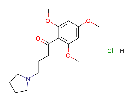 Molecular Structure of 35543-24-9 (1-[3-(2,4,6-Trimethoxybenzoyl)propyl]pyrrolidinium chloride)