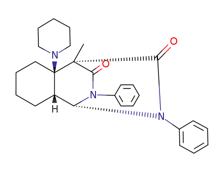1-Methyl-9,12-diphenyl-2-piperidino-9,12-diazatricyclo<6.2.2.02,7>dodecan-10,11-dion