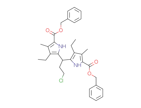 Dibenzyl 5-(2-chloroethyl)-3,7-diethyl-2,8-dimethyldihydrodipyrrin-1,9-dicarboxylate