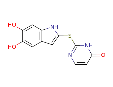 2-(5,6-Dihydroxy-1H-indol-2-ylsulfanyl)-3H-pyrimidin-4-one