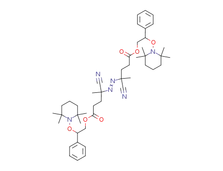 4-Cyano-4-{1-cyano-1-methyl-3-[2-phenyl-2-(2,2,6,6-tetramethyl-piperidin-1-yloxy)-ethoxycarbonyl]-propylazo}-4-methyl-butyric acid 2-phenyl-2-(2,2,6,6-tetramethyl-piperidin-1-yloxy)-ethyl ester