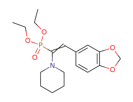 ((E)-2-Benzo[1,3]dioxol-5-yl-1-piperidin-1-yl-vinyl)-phosphonic acid diethyl ester
