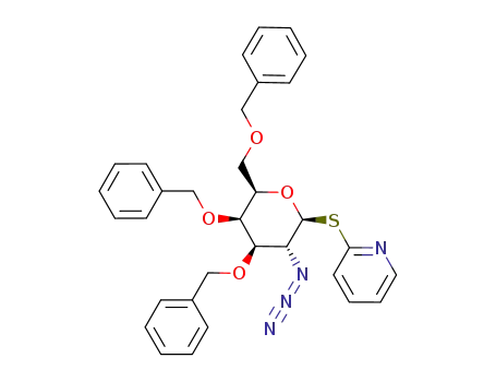 2-((2S,3R,4R,5R,6R)-3-Azido-4,5-bis-benzyloxy-6-benzyloxymethyl-tetrahydro-pyran-2-ylsulfanyl)-pyridine