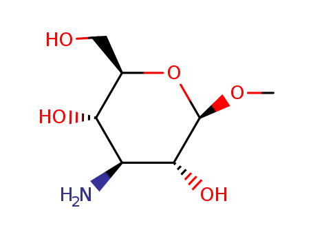 Molecular Structure of 14133-36-9 (b-D-Glucopyranoside, methyl 3-amino-3-deoxy-)