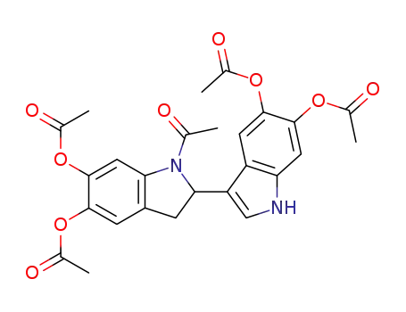 5,6-diacetoxy-N-acetyl-2-(5',6'-diacetoxyindol-3'-yl)indoline