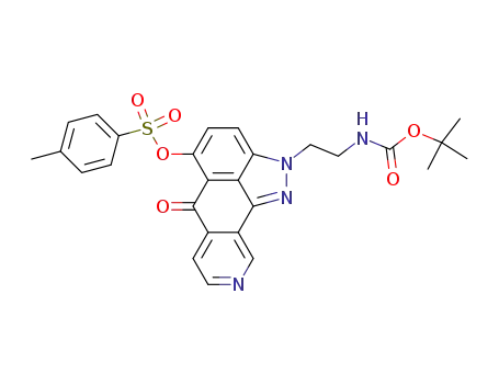 2-[2-(N-tert-butoxycarbonylamino)ethyl]-5-(p-toluenesulfonyloxy)-isoquino[8,7,6-cd]indazole-6(2H)-one