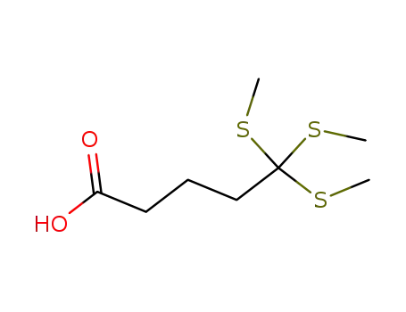 5,5,5-tris(methylsulfanyl)pentanoic acid