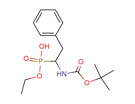 H,ethyl (1-(N-tert-butoxycarbonylamino)-2-phenyl)ethylphosphonate