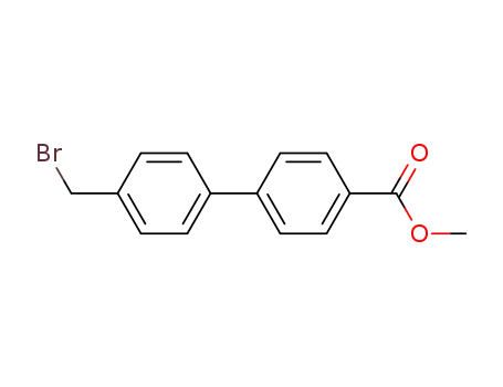 Molecular Structure of 306271-99-8 (4'-(BROMOMETHYL)-[1,1'-BIPHENYL]-4-CARBOXYLIC ACID METHYL ESTER)