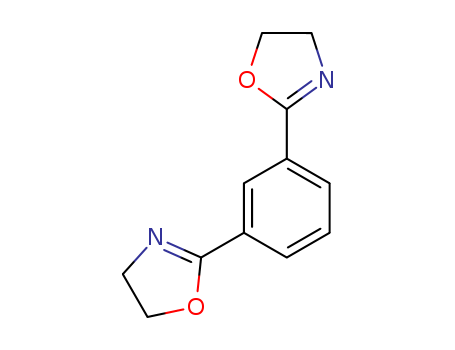 34052-90-9,1,3-Bis(4,5-dihydro-2-oxazolyl)benzene,2-Oxazoline,2,2'-m-phenylenebis- (8CI);1,3-Di(2-oxazolin-2-yl)benzene;1,3-PBO;1,3-Phenylenebisoxazoline;2,2'-(1,3-Phenylene)bis(2-oxazoline);2,2'-(1,3-Phenylene)bis[4,5-dihydrooxazole];2,2'-m-Phenylenebis(2-oxazoline);BOX 210;CP Resin 1,3-PBO;CP Resin A;