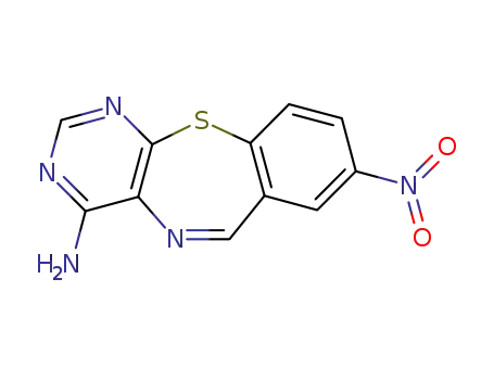 4-amino-8-nitropyrimido[4,5-b]-1,4-benzothiazepine