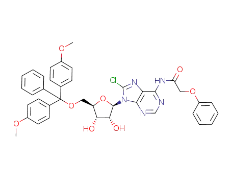 N-(9-{5-[bis-(4-methoxy-phenyl)-phenyl-methoxymethyl]-3,4-dihydroxy-tetrahydro-furan-2-yl}-8-chloro-9H-purin-6-yl)-2-phenoxy-acetamide