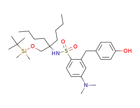 N-[1-butyl-1-(tert-butyl-dimethyl-silanyloxymethyl)-pentyl]-4-dimethylamino-2-(4-hydroxy-benzyl)-benzenesulfonamide