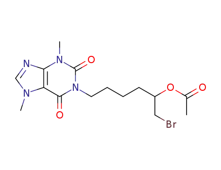 1-(5-acetoxy-6-bromohexyl)-3,7-dimethylxanthine