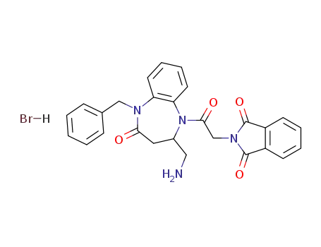 4-(Aminomethyl)-1-benzyl-5-(phthalimidoacetyl)-1,3,4,5-tetrahydro-1,5-benzodiazepin-2(2H)-one hydrobromide