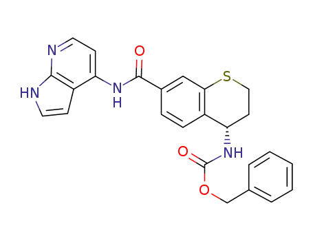 (S)-4-(benzyloxycarbonylamino)-N-(1H-pyrrolo[2,3-b]pyridin-4-yl)thiochromane-7-carboxamide