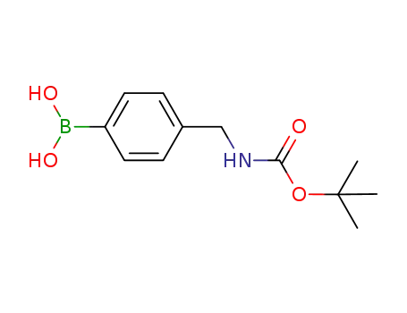 Molecular Structure of 489446-42-6 (4-((N-BOC-AMINO)METHYL)PHENYLBORONIC ACID)
