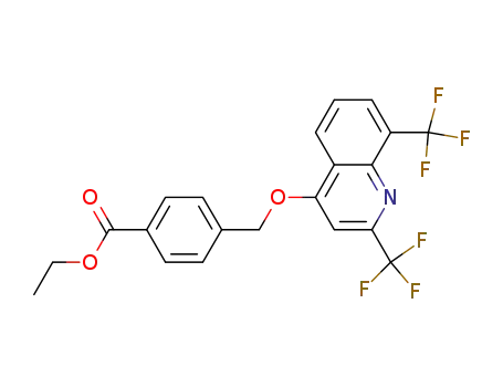 4-[[[2,8-bis(trifluoromethyl)-4-quinolinyl]oxy]methyl]benzoic acid ethyl ester