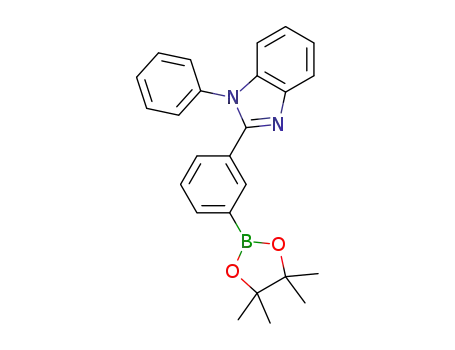 Molecular Structure of 952514-86-2 (1-Phenyl-2-[3-(4,4,5,5-tetramethyl-1,3,2-dioxaborolan-2-yl)phenyl]-1H-benzimidazole)