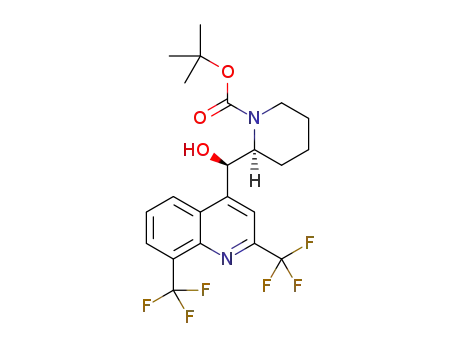 (S)-tert-butyl 2-((R)-(2,8-bis(trifluoromethyl)quinolin-4-yl)(hydroxy)methyl)piperidine-1-carboxylate