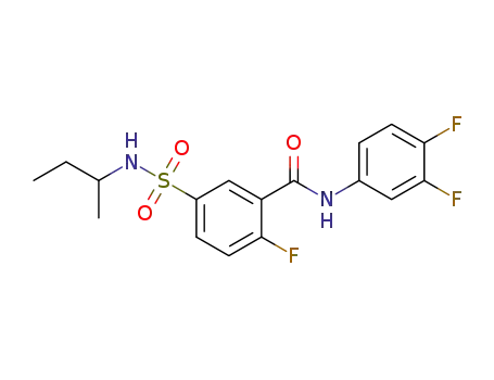 5-(N-(sec-butyl)sulfamoyl)-N-(3,4-difluorophenyl)-2-fluorobenzamide