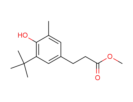 Molecular Structure of 6386-39-6 (Methyl-3-(3-tert.-butyl-4-hydroxy-5-methylphenyl)propionat)